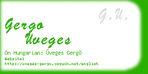 gergo uveges business card